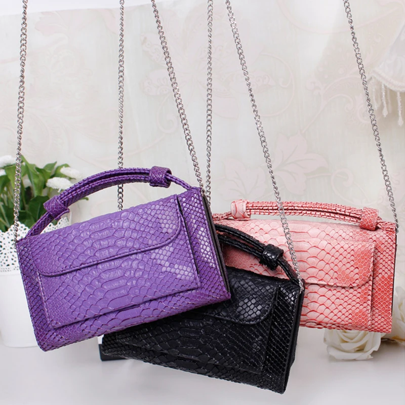 2018 новые трендовые женские сумки клатч из змеиной кожи змеиная цепочка женская