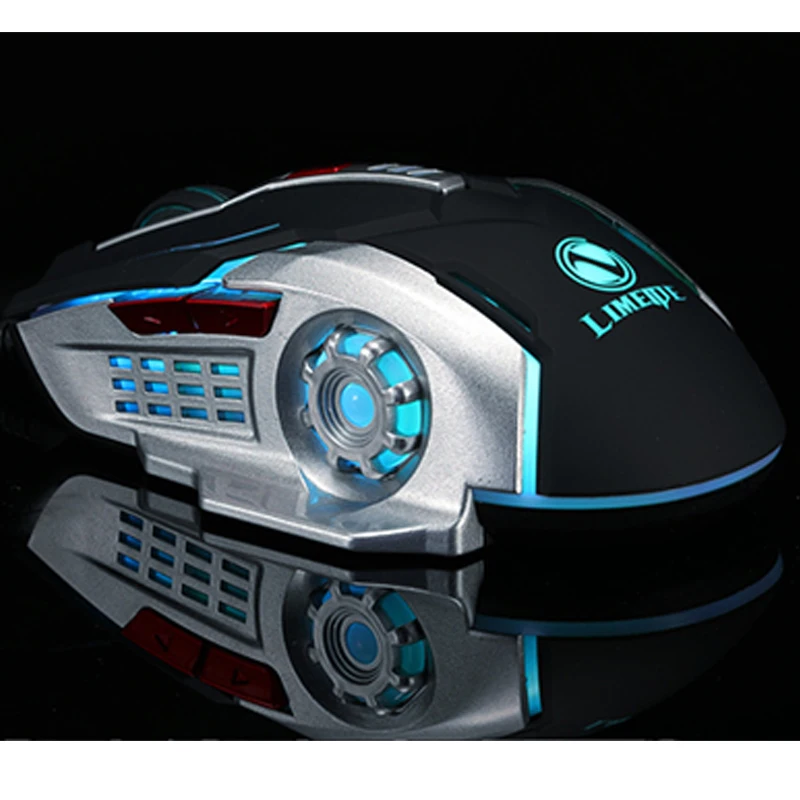 Игровая мышь геймер Проводная компьютерная Mause для Pro gamer 2400 точек/дюйм 6 кнопок LED