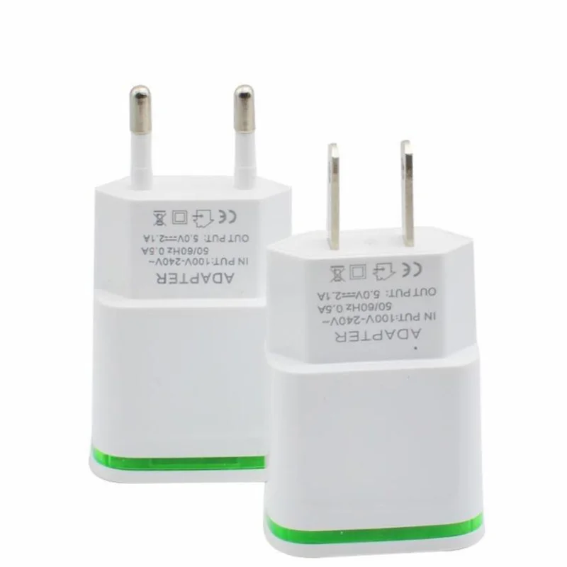 2 порта Micro USB зарядное устройство со светодиодной подсветкой 5 В А быстрая зарядка