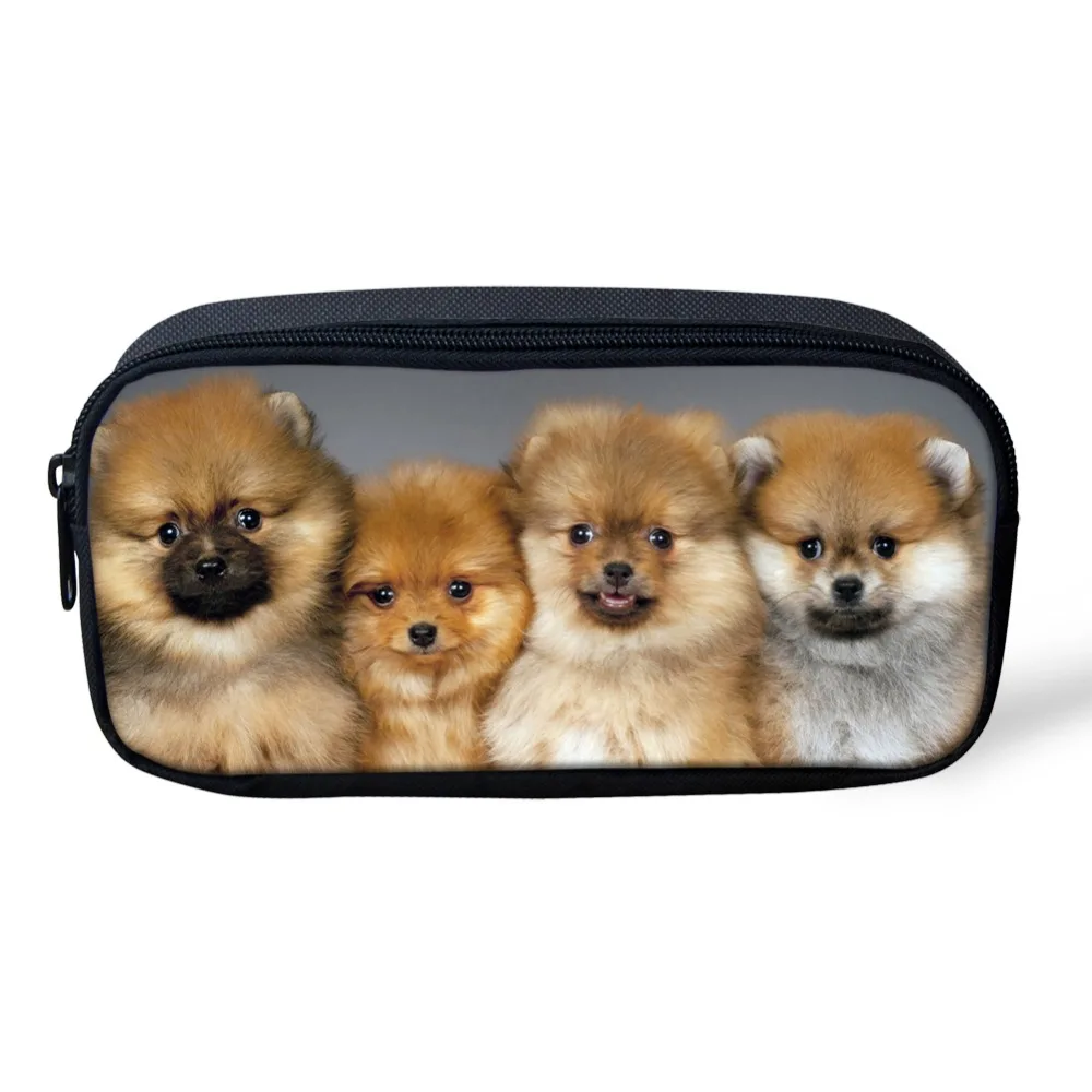 Косметичка FORUDESIGNS для женщин детский чехол карандашей и ручек с принтом хаски на