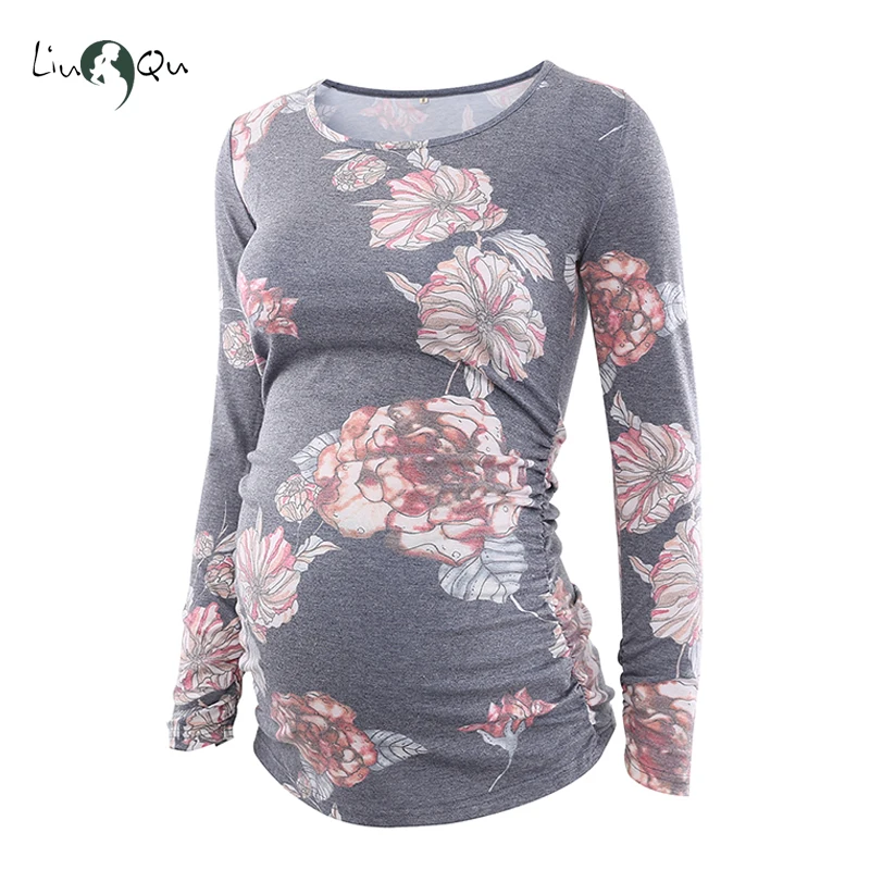 Одежда для беременных на Хеллоуин футболка с длинными рукавами и принтом блузки