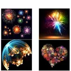 Полная квадратная круглая 5D алмазная живопись своими руками, Любовное сердце, пиротехника, фейерверк, пейзаж, алмазная вышивка