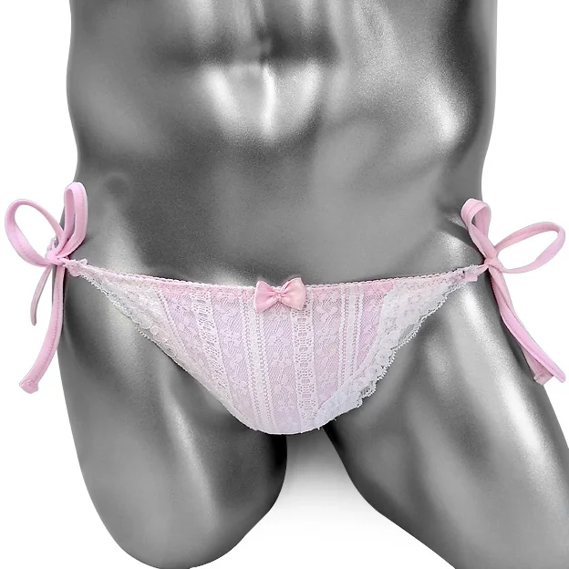 Sissy сексуальное платье трусики с низкой посадкой мужское кружевное нижнее белье