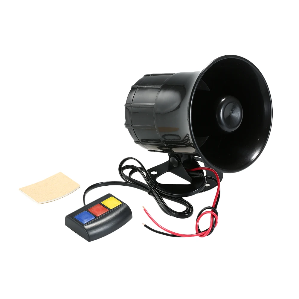 DC 12V 3 Tone Sounds Loud Horn Speaker Emergency Amplifier Hooter Security Warning Siren Horn For Car Motorcycle Truck Boat