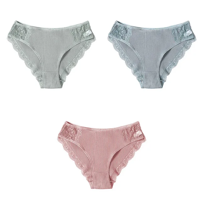 set 10 Cotton 3 шт, хлопковое нижнее белье, женские трусики, набор, удобные трусы, цветочные кружевные трусы для женщин, сексуальные трусики с низкой посадкой, нижнее белье - Цвет: set 10