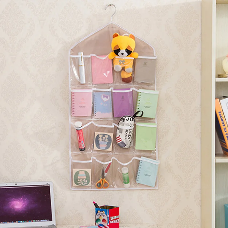 16 карман над пакет подвесной на дверь обуви вешалка для игрушек аккуратное
