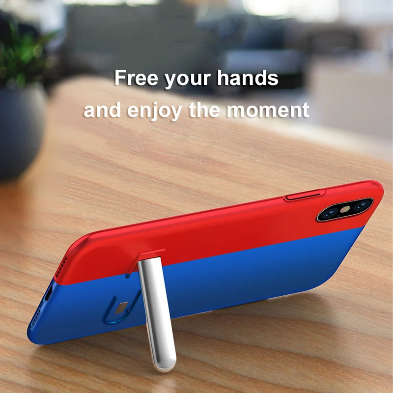 DR.CASE Magnetic Adsorption Phone Case For iPhone XS Max X 10 XR Color Stitching Back Cover Holder Cases 8 7 6s Plus |
