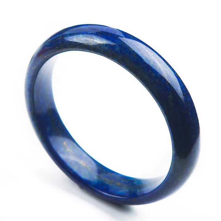 

Woman Fashion Bangle Bracelet Jewelry Genuine Natural Deep Blue Lapis Lazuli Bangles 61mm