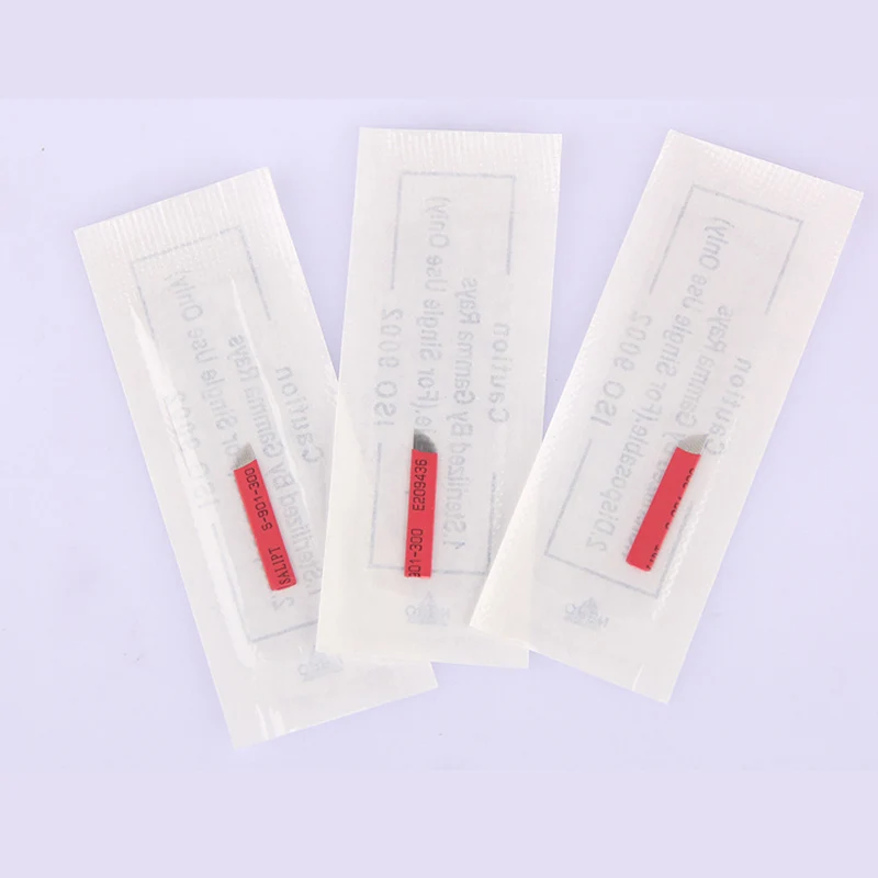 0.16mm Lamina Tebori Microblading Needles 9/12/18 pin Permanent Makeup Eyebrow Tattoo Needle For 3D Embroidery Manual Pen | Красота и