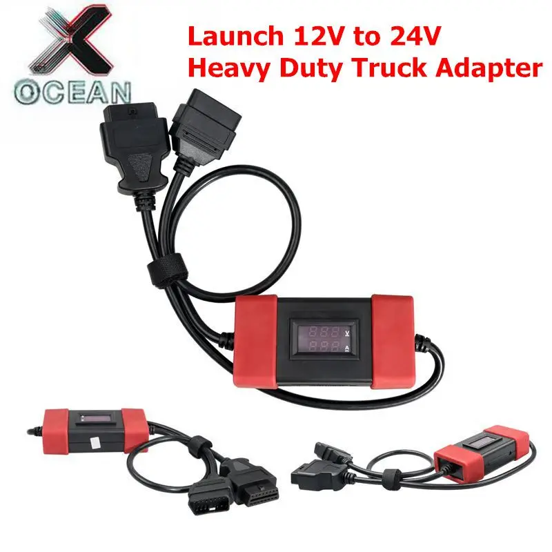 Newest Launch 12V to 24V Adapter Launch Heavy Duty Truck Diesel Adapter Cable for X431 Easydiag2.0/3.0 Golo Carcare