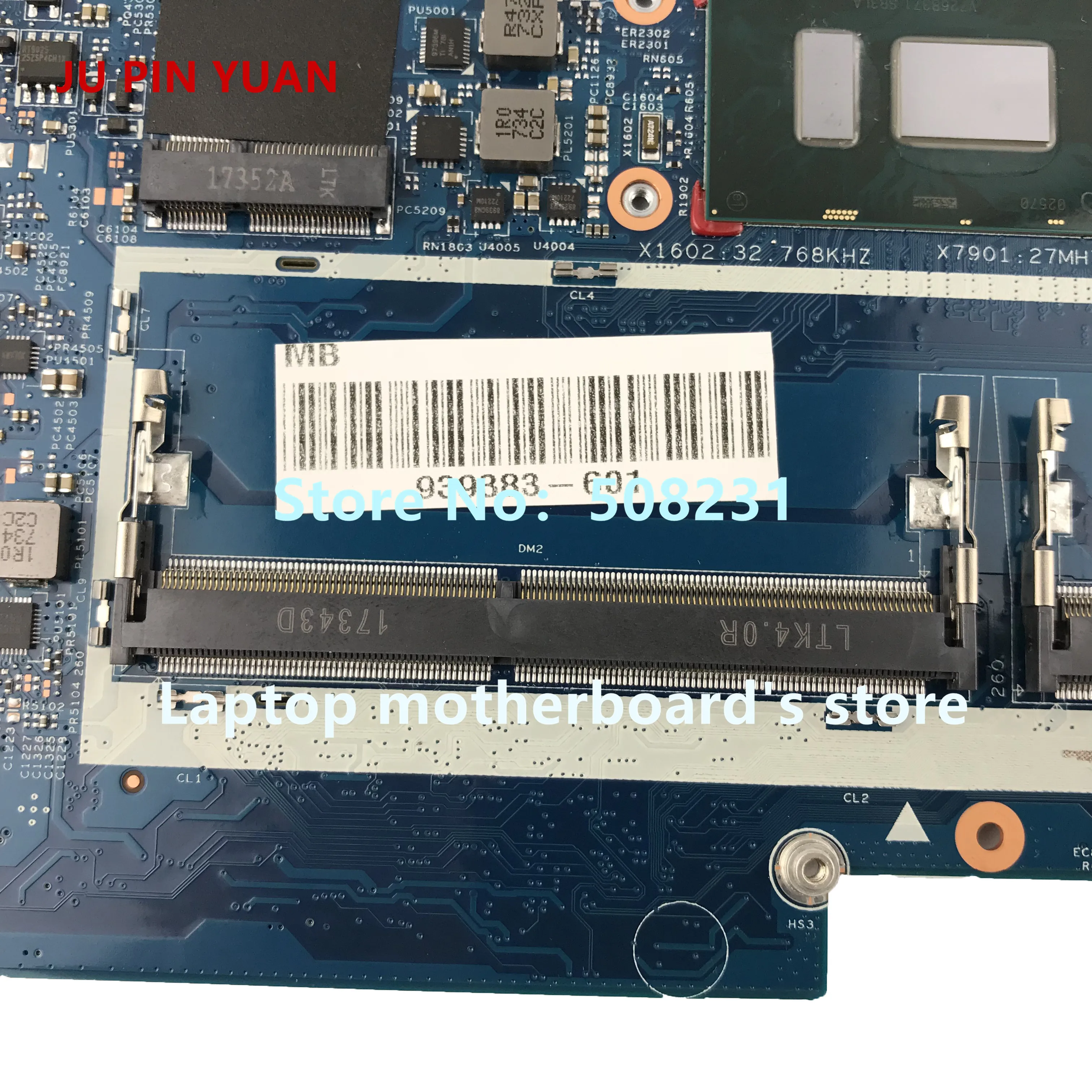 JU PIN юаней дороже; 939383-601 448.0BZ09.0011 материнская плата для HP PAVILION X360 Кабриолет 14-BA 14M-BA Материнская плата ноутбука i5-8250U