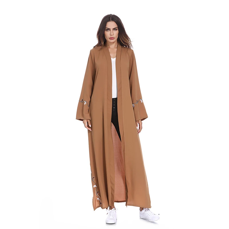 Женское платье с вышивкой MISSJOY однотонный Кардиган длинным рукавом в арабском и