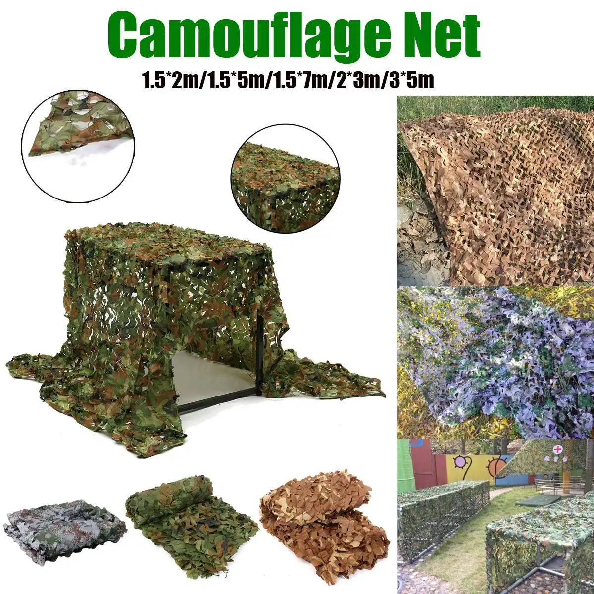 2x3 2x5 2x6 2x7 2x8 150D 120 г полиэфирная ткань Оксфорд PET Fibre камуфляжная сетка охотничья Солнцезащитная Автомобильная крышка