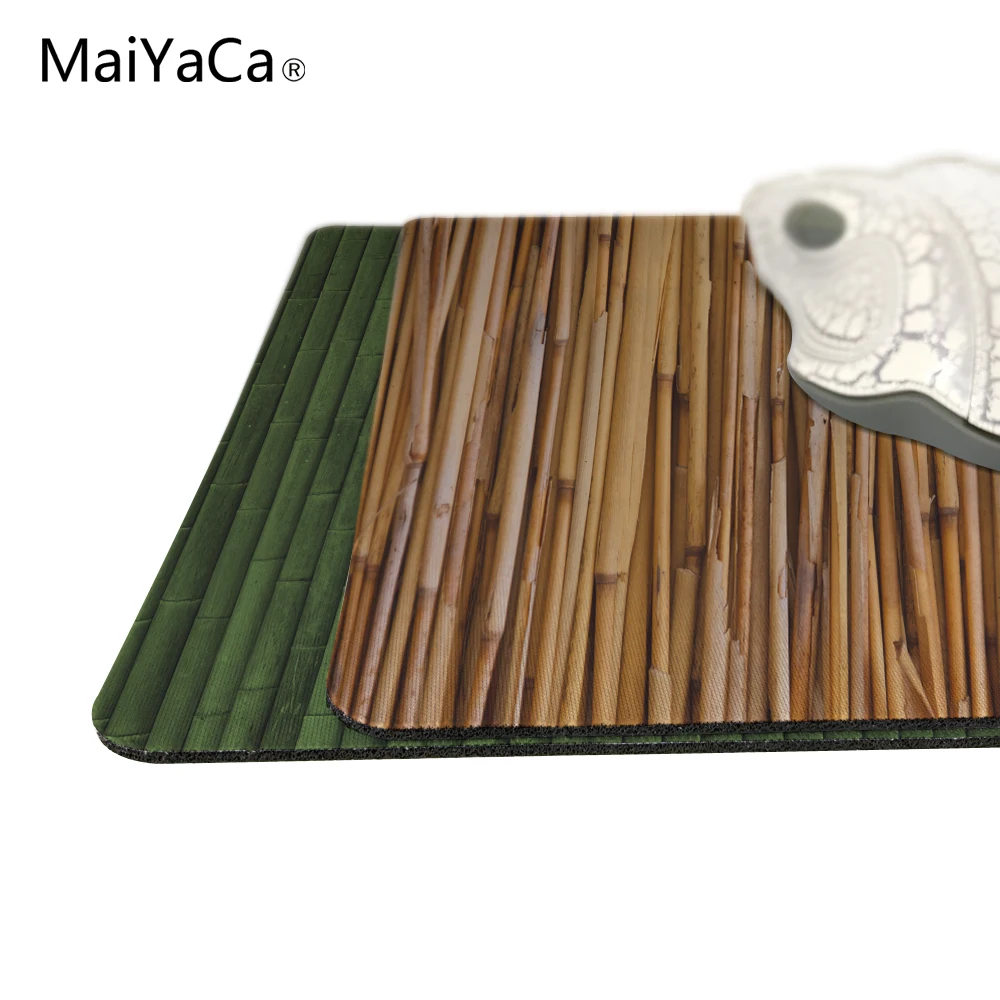 MaiYaCa Зеленые Бамбуковые лучшие игровые коврики для мыши резиновый коврик 18*22 см и