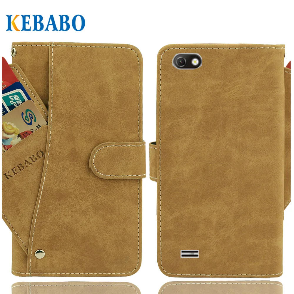 

Винтажный кожаный чехол WalletAligator S5066 Duo, роскошный флип-чехол 5 дюймов с 3 передними слотами для карт, Защитные чехлы для телефона с магнитной п...