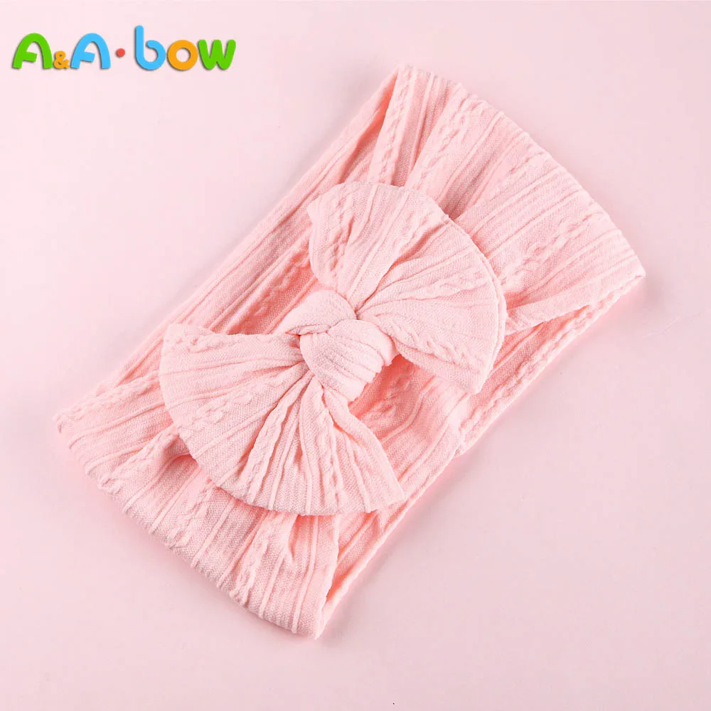 11 1 шт. нейлоновая повязка на голову с бантом, один размер подходит для всех нейлоновых повязок, широкие нейлоновые повязки на голову, детские повязки на голову, повязка на голову с бантом - Цвет: 11
