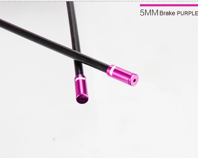 pink 5mm 100 шт. CNC 5 мм сдвиг тормозной кабель 4 мм MTB велосипед Derailluer корпус крышка линия внешний обжимные наконечники алюминиевое кольцо наконечник внутренний кабельный наконечник - Цвет: pink 5mm