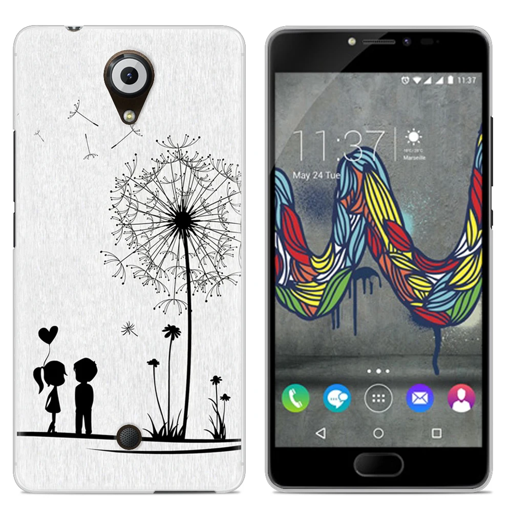 Чехол для Wiko U feel 5 0 дюйма Роскошный чехол из ТПУ с рисунком UFeel мягкий силиконовый