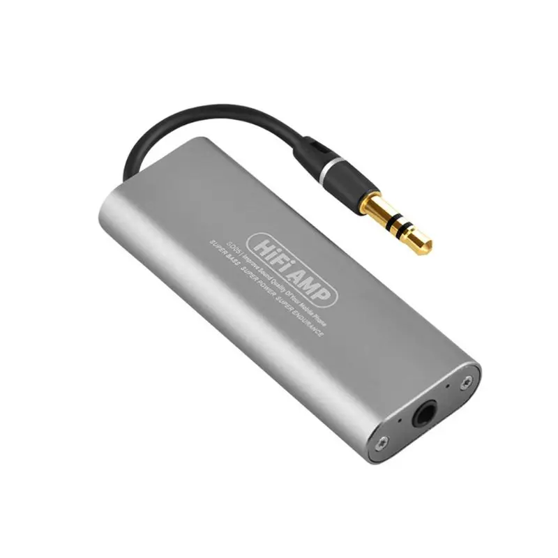Grey Мини Портативный hifi-усилитель для наушников Профессиональный 3,5 мм аудио усилитель для мобильных телефонов Аксессуары - Цвет: Grey