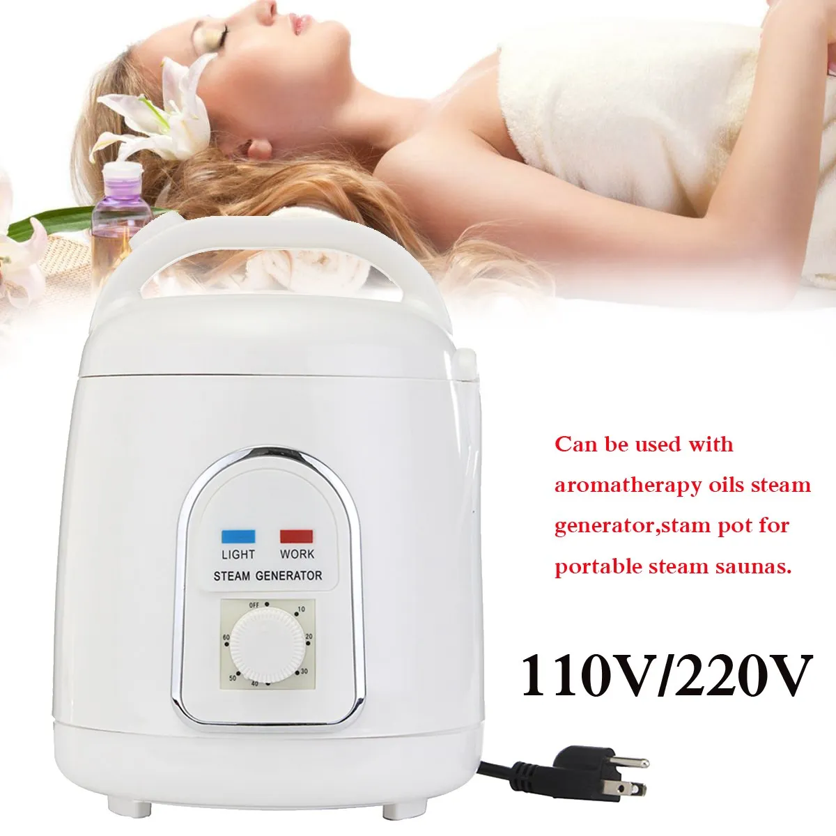 Домашний парогенератор емкость 1.8л паровой горшок спа для портативной сауны