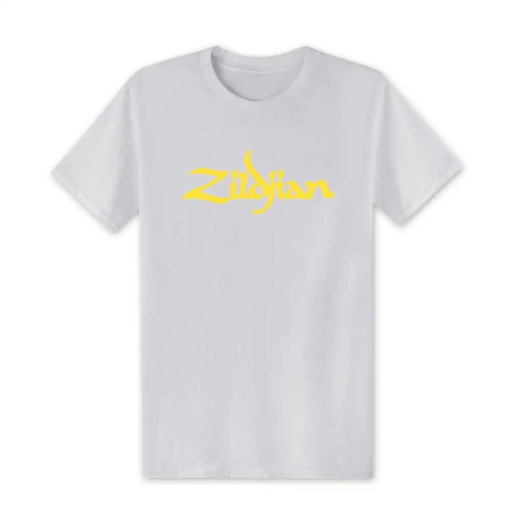Модные летние новые Zildjian мужские футболки с принтом, мужские хлопковые футболки с коротким рукавом, топы, футболки высокого качества, размер XS-XXL - Цвет: White3