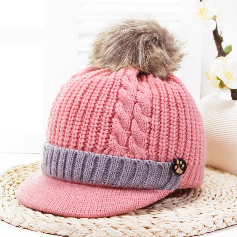 

Beanies 2018 New Brand Casual Autumn Winter Warm Knitting Wool Baby Hat Girl Boy Unisex Kids Cap Gift