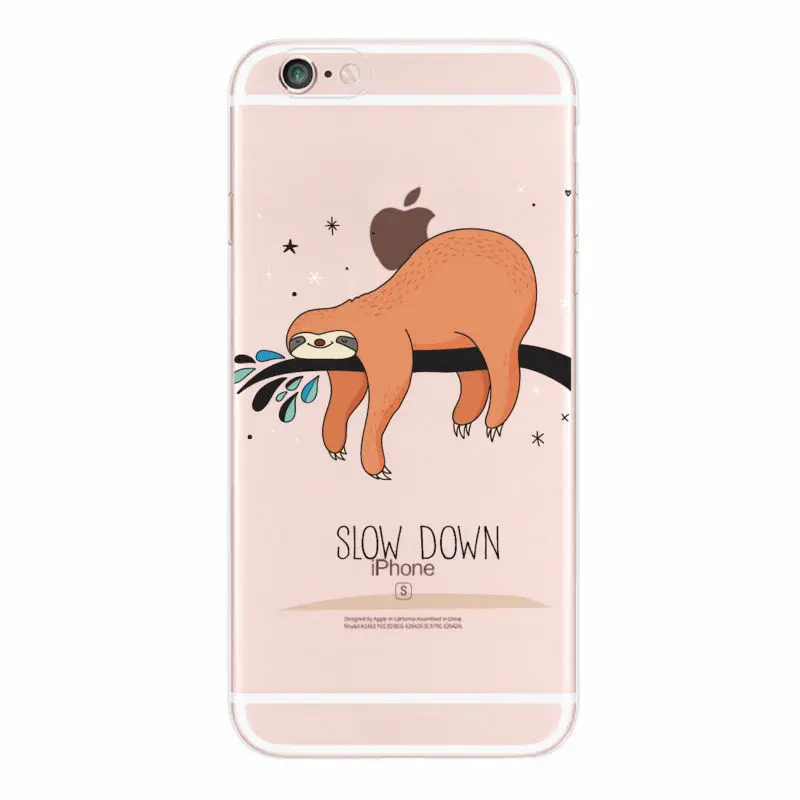 Для iPhone 12 11 Pro Max 6S 6Plus 7Plus 7 8 8Plus X XS ленивый милый мягкий силиконовый прозрачный
