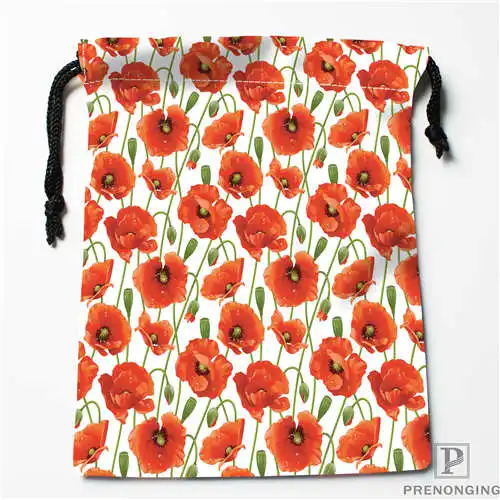 Пользовательские печати цветок-обратно (1) Drawstring хозяйственные сумки дорожный