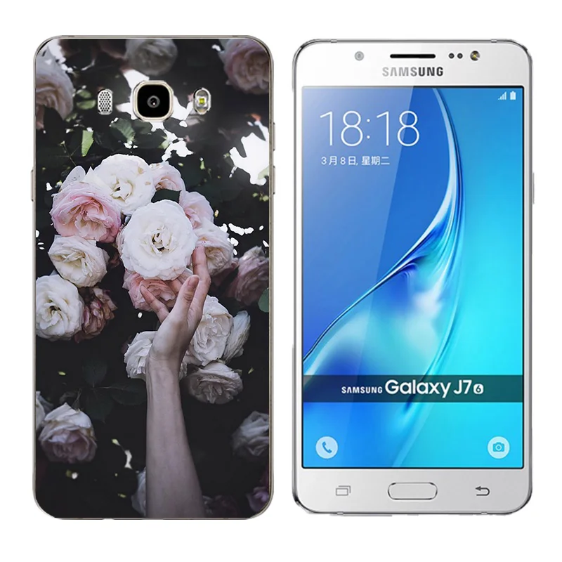 for Samsung Galaxy J7 2016 Case Soft TPU Cover Triangle Printing Back Silicon Phone Cases J710 J710F J710M Coque |