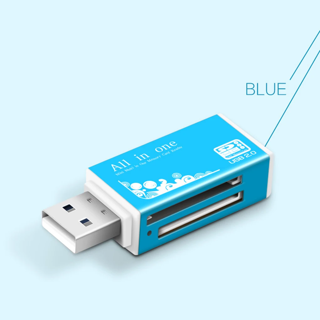Цвет случайный ПК Ноутбук Алюминиевый SD MS M2 TF карта памяти все в 1 мини USB 2,0 кард-ридер