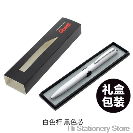 1 шт. Pentel металлическая игла стержня гелевая ручка 0,5 мм BLN2005 вращающаяся быстросохнущая ручка Подарочная коробка гладкие чернила для воды быстросохнущие - Цвет: As picture