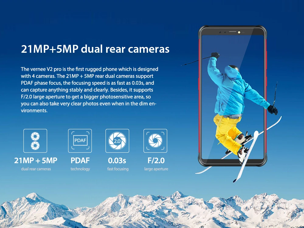Vernee V2 Pro Android 8 1 IP68 водонепроницаемый смартфон 5 99 "Face ID 6 ГБ ОЗУ 64 Гб ПЗУ 21 МП 4