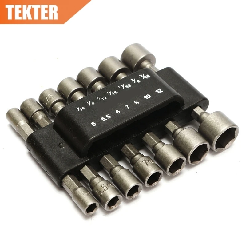 TEKTER 14 шт. отвертка Биты быстрая замена Гайка Отвертка Набор бит Nutdrivers ручные