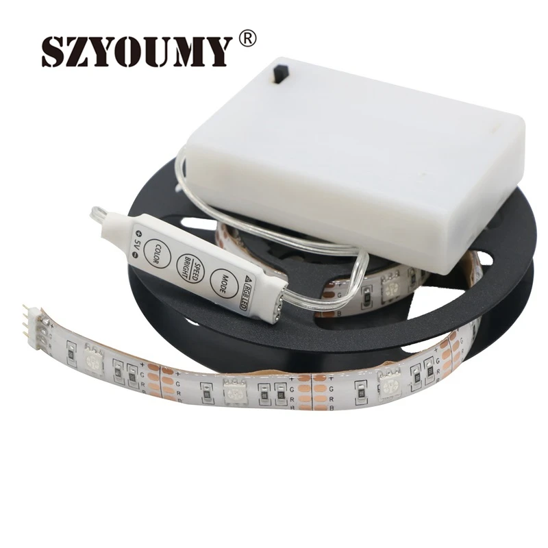 SZYOUMY водонепроницаемый RGB 50 см 15 светодиодов SMD5050 Гибкие огни 5 в питание от