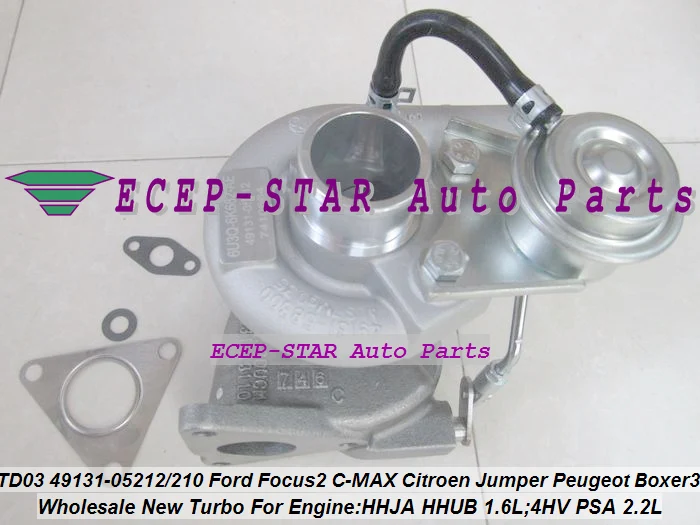 Бесплатная доставка TD03L4 49131 05212 0375K7 Turbo для Ford C MAX Fiesta VI HHJA HHUB 1.6L Peugeot Boxer III 4HV PSA