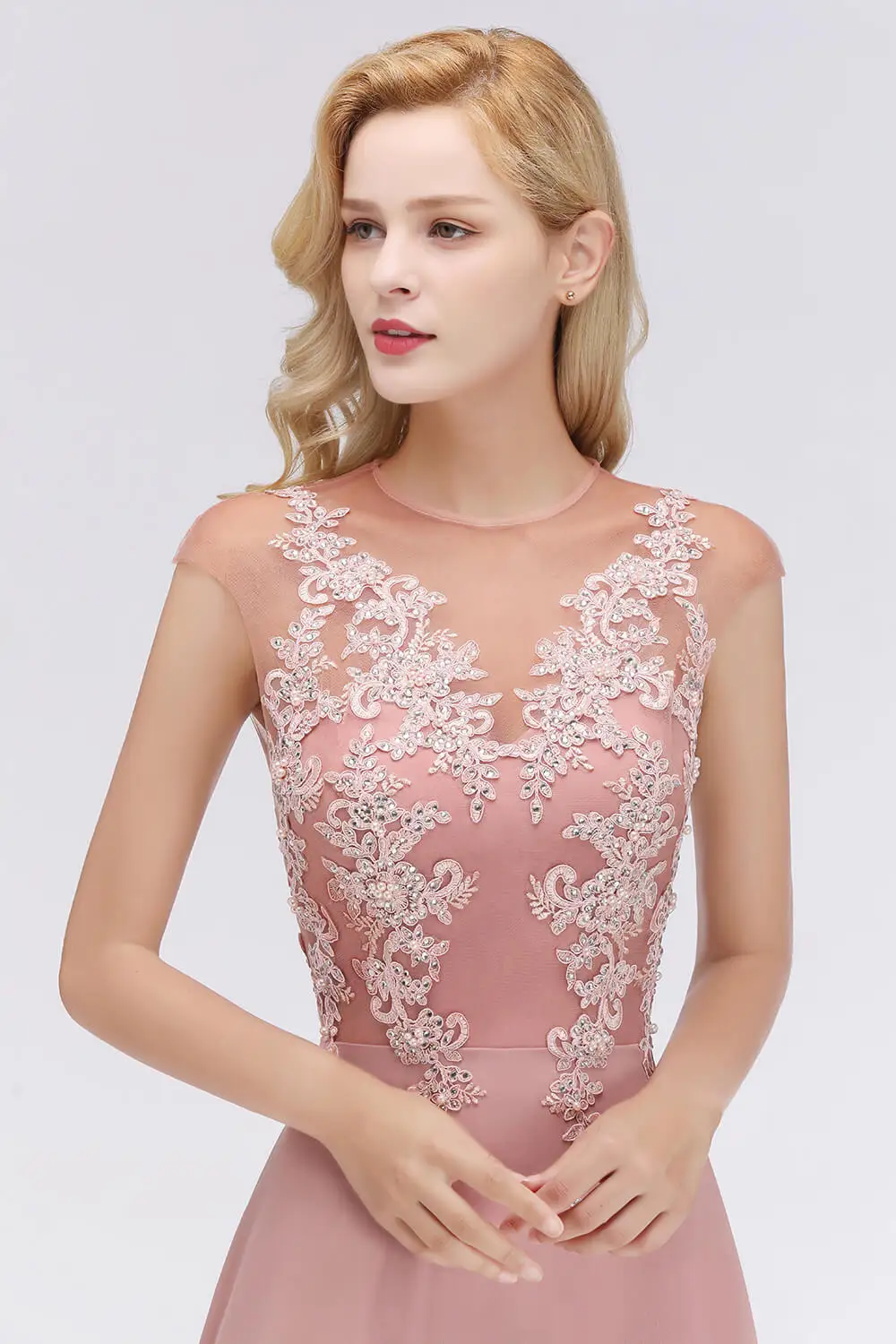 Кружевное Вечернее Платье BabyonlineDress украшенное кристаллами и грушами сексуальное