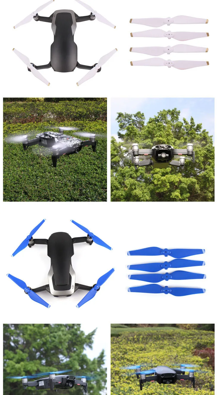 2 пары для DJI Mavic Air быстросъемные малошумные пропеллеры CCW/CW реквизит лезвия для DJI Mavic Air Drone RC аксессуары