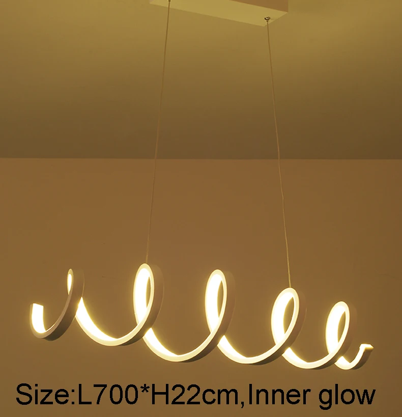 Современный светодиодный подвесной светильник для кухни столовой белый кофейни