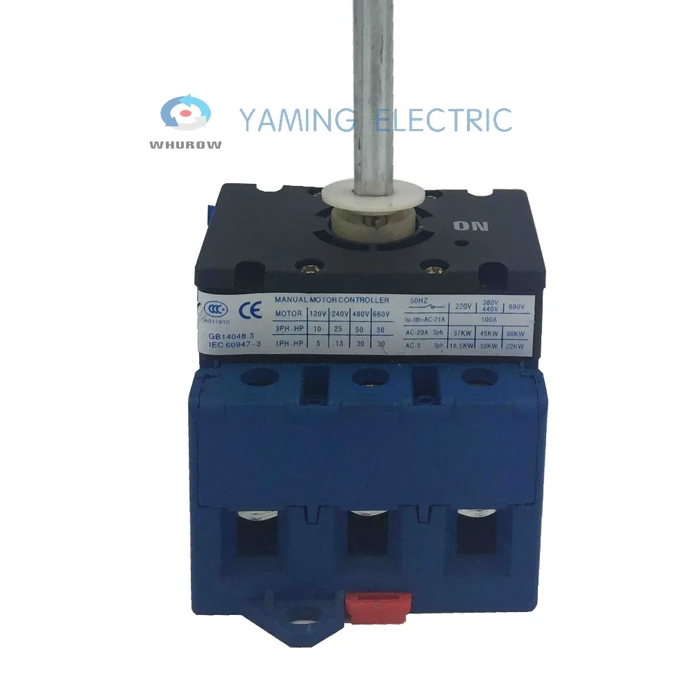 Выключатель-изолятор с панелью навесного замка 100 А 3 фазы 2 положения |