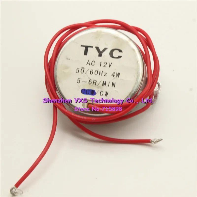 TYC-AC12V AC12V 4 Ватта 5-6 об./мин. синхронный двигатель 50/60Hz CCW/CW
