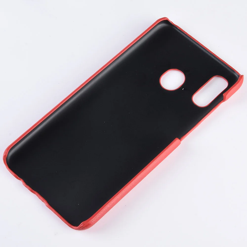 Чехол с рисунком личи для samsung Galaxy A30 Жесткий ПК и кожаный чехол на заднюю панель