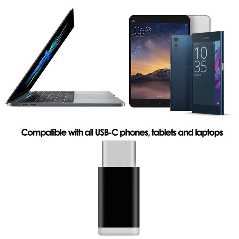 Qosea [2 упаковки] адаптер USB C для Micro быстрая зарядка преобразует вход type в адаптера