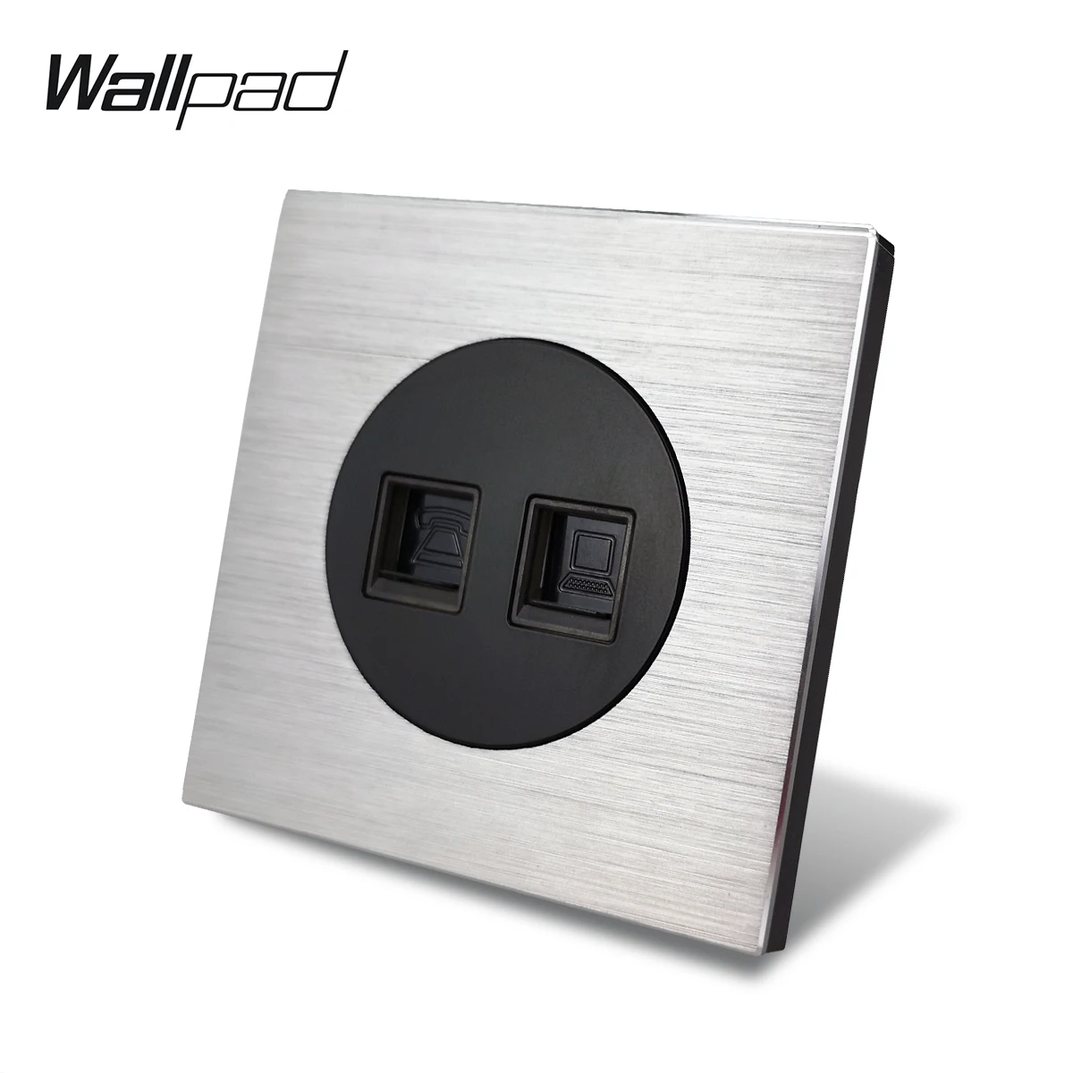 L6 телефон RJ11 интернет CAT6 компьютер RJ45 розетка электропроводка Серебряная