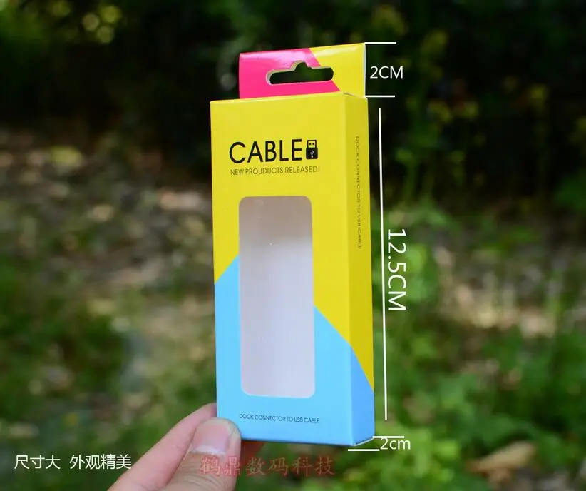 Розничная коробка большого размера для 2 м кабеля красочная упаковка 1 м-2 8 pin ios 10