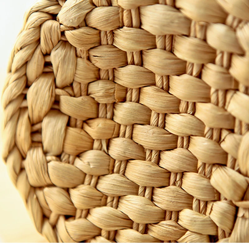 Милая пляжная соломенная сумка мешок с вышивкой в виде звезды и улыбки летние