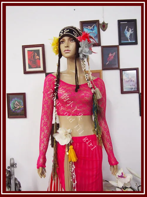 Сексуальная кружевная блузка для танца живота одежда | Тематическая и униформа