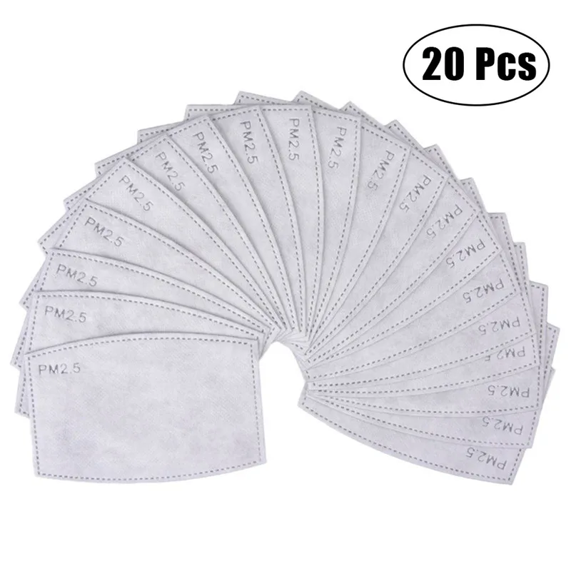 20 filters ZWZCYZ противопылевая маска для рта, хлопковая маска для лица, одноразовая многоразовая маска для рта, дышащая теплая Ветрозащитная маска - Цвет: 20 filters