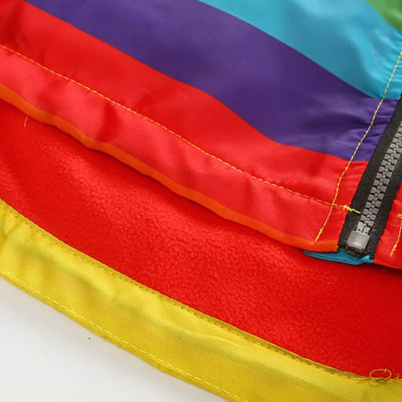 Весна И Осень Детская Одежда в Полоску С Капюшоном Мальчиков Девочек Куртка На