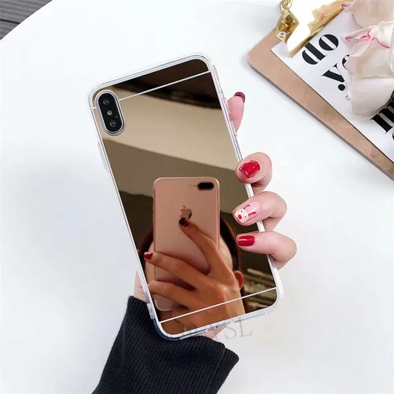 Роскошный чехол с зеркалом для huawei Y7 Y9 P Smart P20 P30 Pro Nova 4 3 3i Honor 7A 7C Pro 8X 8C 9 Коврики 10 20 Lite Coque - Цвет: Gold