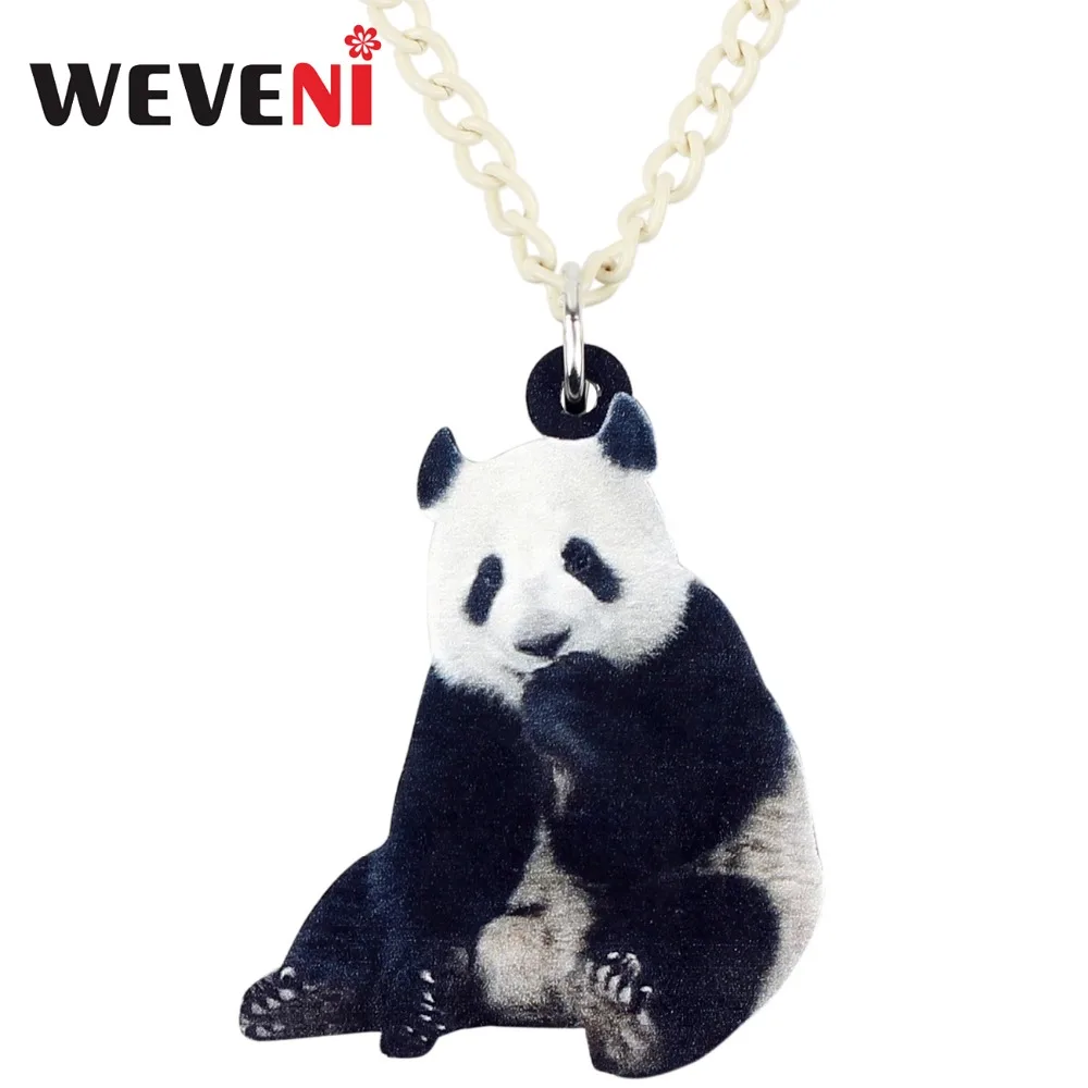 WEVENI акриловая счастливая Китайская панда ожерелье подвеска цепочка чокер аниме
